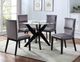 Steve Silver Co.® Amalie 5-Piece Black/Gray Velvet Dining Set-0