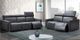 Via Furniture Orleans Black Power Reclining Condo Sofa with Adjustable Headrest-1