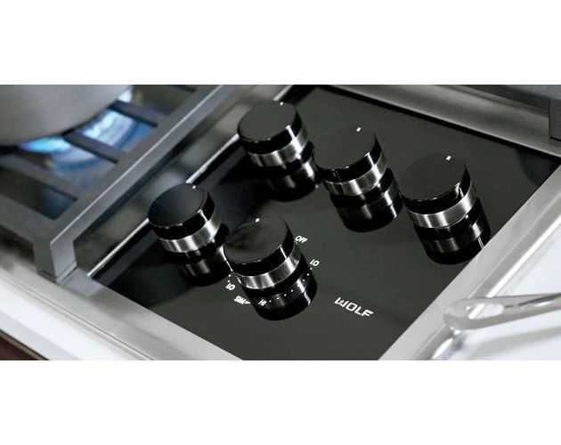 Wolf® 36" Stainless Steel Transitional Natural Gas Cooktop-1