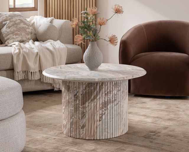 Classic Home Nordens Rusty Gray Marble Coffee Table-1
