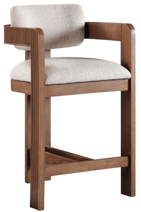 Meridian Furniture Sacha Beige/Brown Upholstered Counter Stool-0