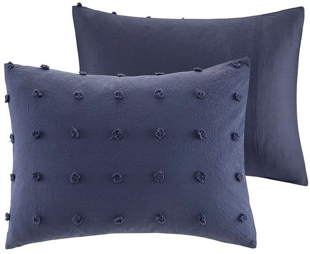 Olliix by Urban Habitat Indigo Blue Twin/Twin XL Brooklyn Cotton Jacquard Duvet Cover Set-3