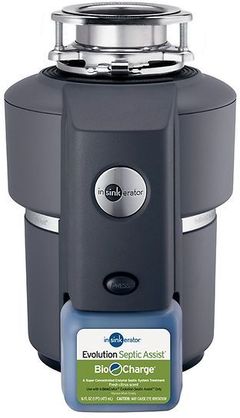 InSinkErator® Evolution Septic Assist® 0.75 HP Continuous Feed Black Enamel Gray Garbage Disposal