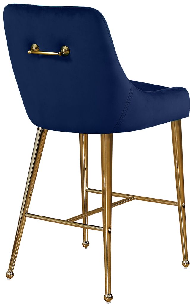 Meridian Furniture Owen Navy Velvet Counter Stool-1