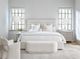 Universal Explore Home™ Tranquility-Miranda Kerr Home Melborne Ivory King Upholstered Panel Bed-1