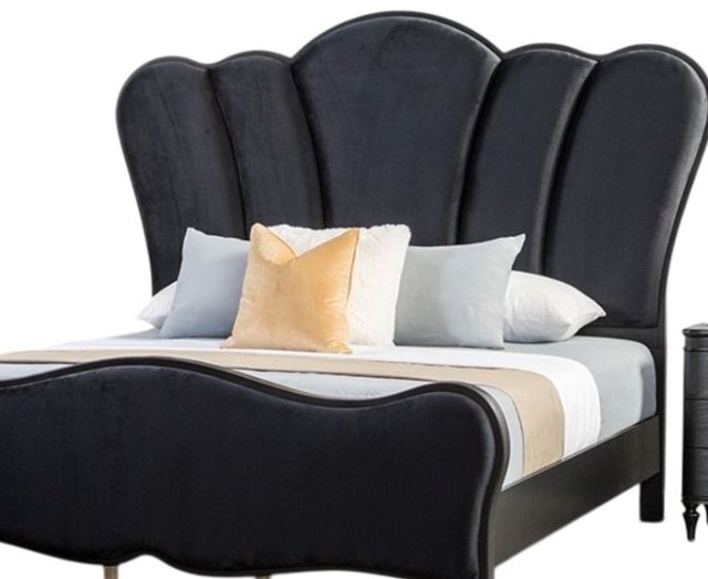 Furniture of America® Melodi Parc Black Queen Panel Bed-1