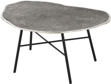 Signature Design by Ashley® Laverford Chrome Coffee Table with Black Tapper Legs-2