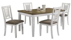 Coaster® Appleton 5-Piece Brown/Distressed White Rectangular Dining Set