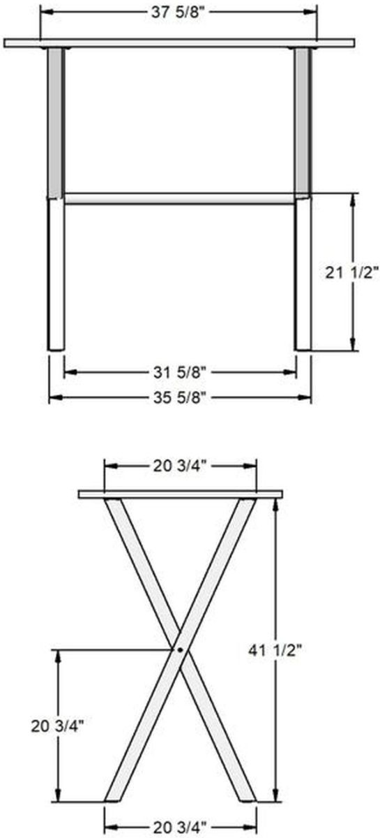 Amisco Customizable Alex 36" Walnut Veneer Bar Table-2