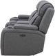 Kate Preston Home Aline Storm Blue Zero Gravity Power Reclining Console Loveseat with Power Headrest-3