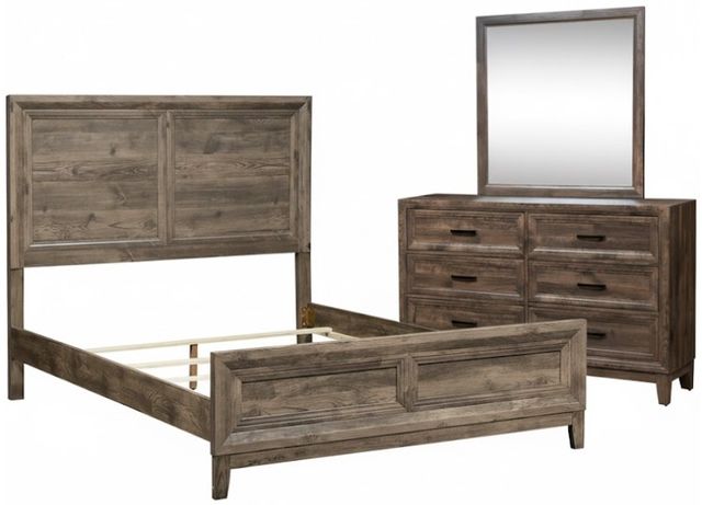 Liberty Furniture Ridgecrest 3-Piece Cobblestone Queen Panel Bedroom Set-0