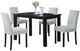 Global Furniture USA 5-Piece Black/Silver Dining Set-0