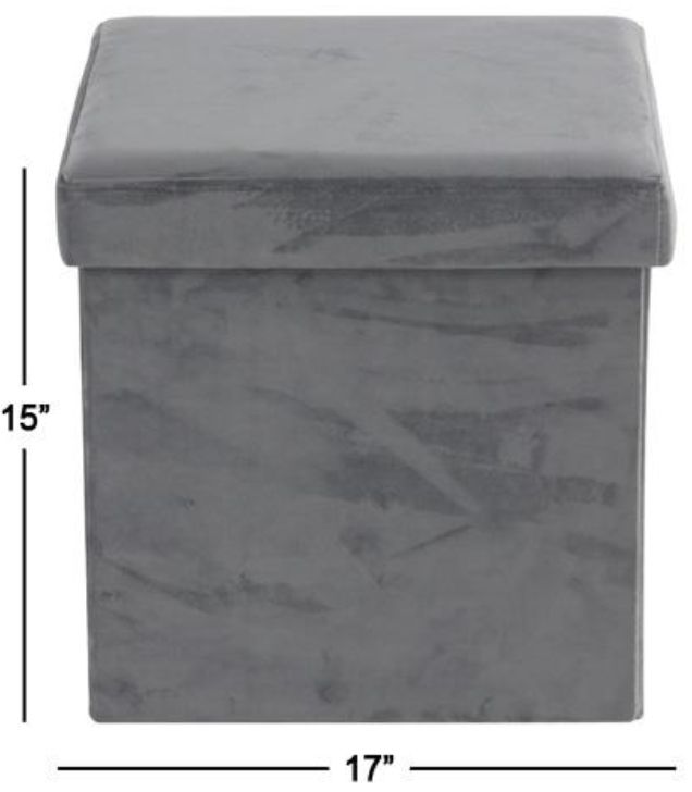 Deco Marche Gray Storage Stool-2