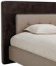 Michael Amini® 21 Cosmopolitan™ Pebble Grain Taupe/Umber California King Upholstered Panel Bed-1