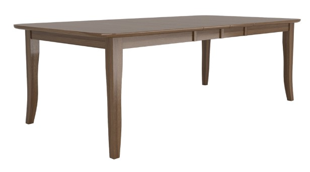 Country View Woodworking Customizable Avondale Sap Cherry Top 42" Dining Table with 2-Leaves and Brown Maple Base