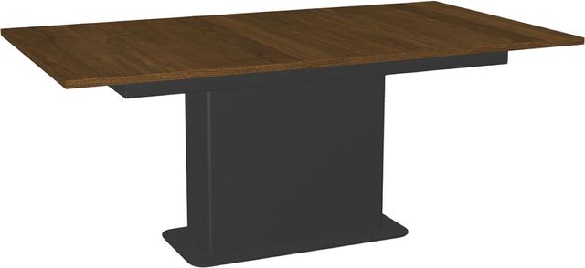 Amisco Customizable Lucarelli 96" Rectangular Extendable Table with 1" Walnut Veneer and 1 Leaf-0