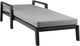 Armen Living Cayman Black/Gray Aluminum/Fabric/Rattan Outdoor Chaise Lounge-4