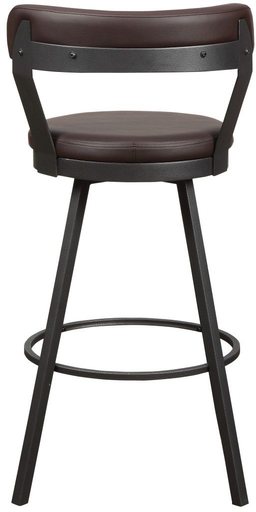 Mazin Furniture Appert Brown/Dark Gray Pub Height Swivel Chair-2