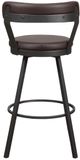 Mazin Furniture Appert Brown/Dark Gray Pub Height Swivel Chair-2
