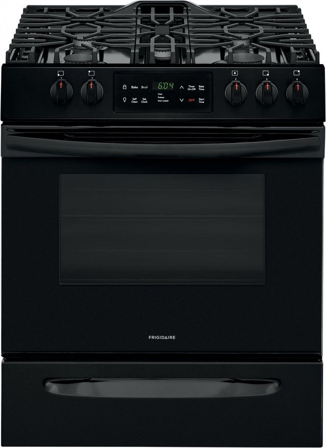 Frigidaire® 30" Black Free Standing Gas Range-0