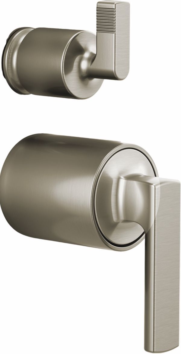 Brizo Kintsu® Brilliance® Luxe Nickel® 2-Piece Pressure Balance Valve with Integrated Diverter Trim Lever Handle Kit-0