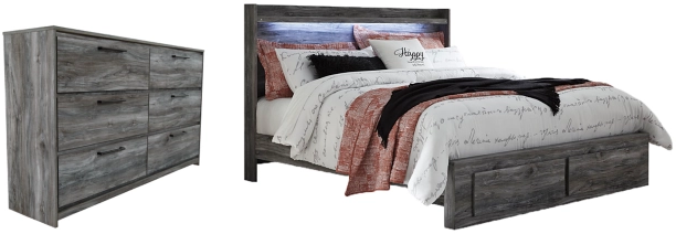 Baystorm King Storage Bed - Gray