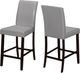 Monarch Specialties Inc. 2-Piece Grey Counter Height Side Chair Set-1
