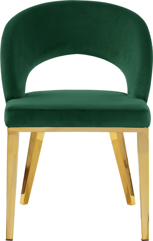 Meridian Furniture Roberto Green/Gold Velvet Dining Chair-1