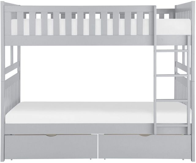 Homelegance® Orion Gray Youth Full/Full Storage Bunk Bed-2