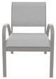 Telescope Casual Aruba Abalone/Warm Gray Aluminum/Fabric Outdoor Sling Stacking Cafe Chair-1