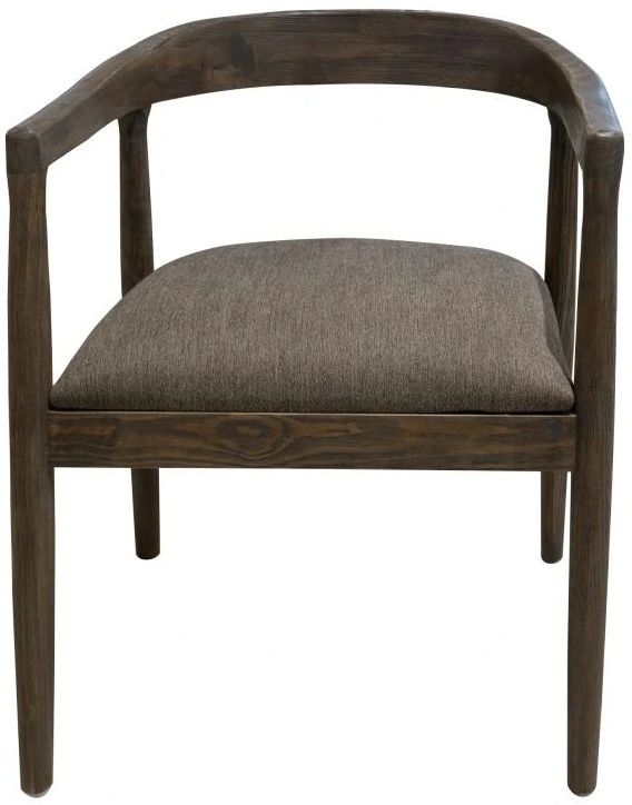 International Furniture Direct Natural Teca Brown/Gray Arm Chair-3