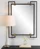 Uttermost® Ivey Black Rectangular Mirror-1
