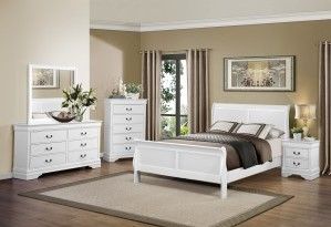 Mazin Furniture Mayville White Full Sleigh Bed-1