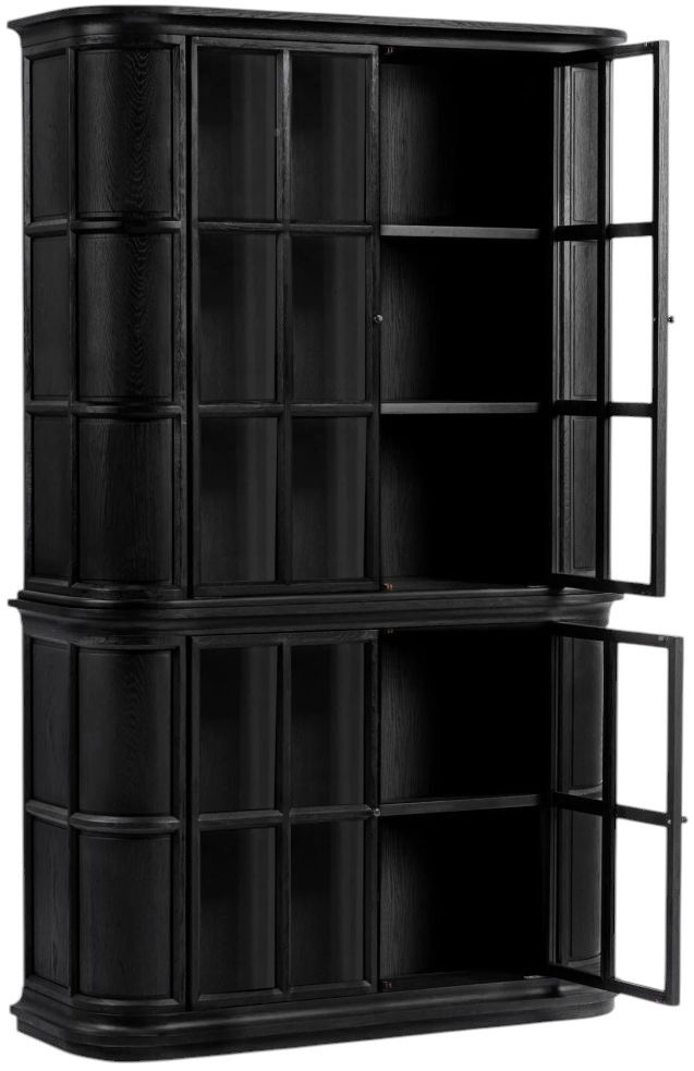 Classic Home Carson Loft Black Display Cabinet-2