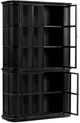 Classic Home Carson Loft Black Display Cabinet-2