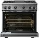 Viking® 7 Series 36" Stainless Steel Pro Style Liquid Propane Gas Range with 12" Reversible Griddle-1