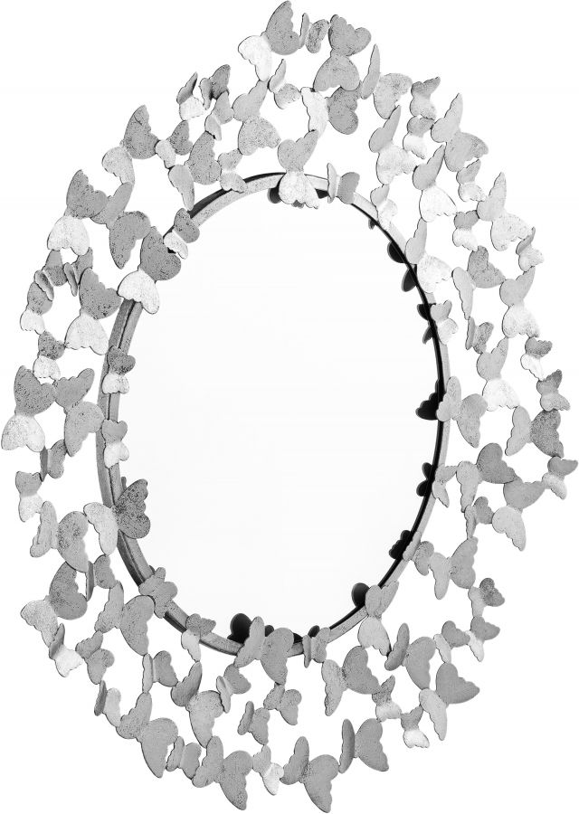 Meridian Furniture Butterfly Silver Mirror-1