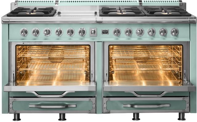 Viking® Tuscany 66” Splash Pro Style Dual Fuel Range with Griddle-1