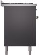 Ilve® Nostalgie II Series 60" Graphite Matte Pro Style Dual Fuel Range-1
