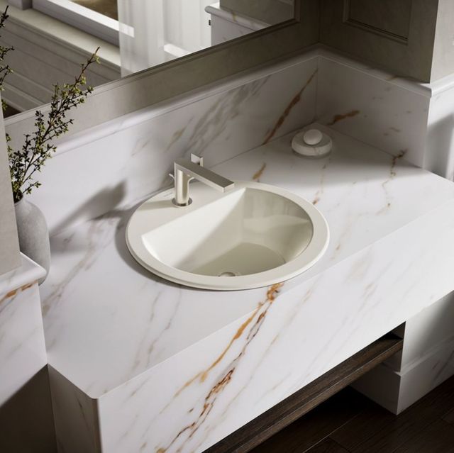 Kohler Bryant® Biscuit 19" Round Drop-In Bathroom Sink-2
