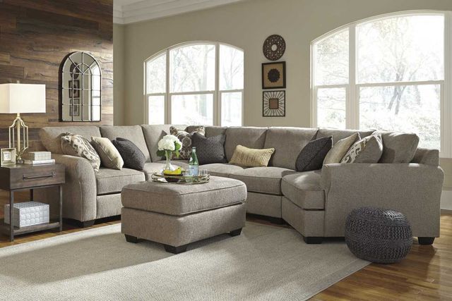 Benchcraft® Pantomine 4-Piece Driftwood Left-Arm Facing Sectional with Cuddler and Armless Loveseat-3