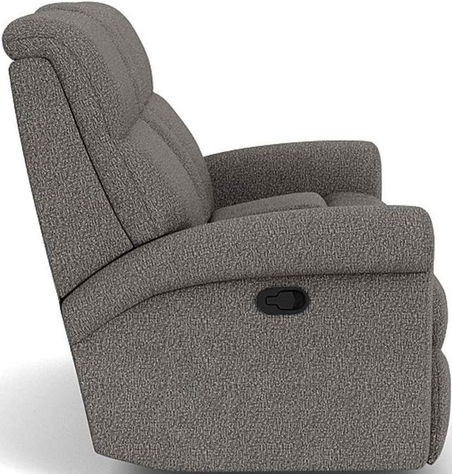 Flexsteel® Davis Onyx Reclining Loveseat with Console-2