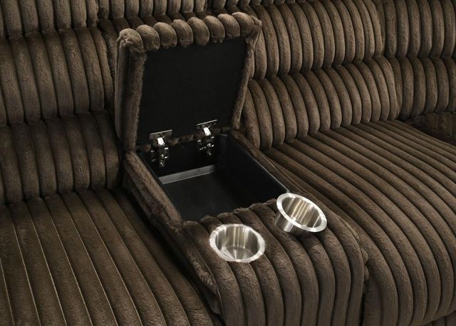 Coaster® Atkinson Chocolate Upholstered Reclining Sectional Sofa-4