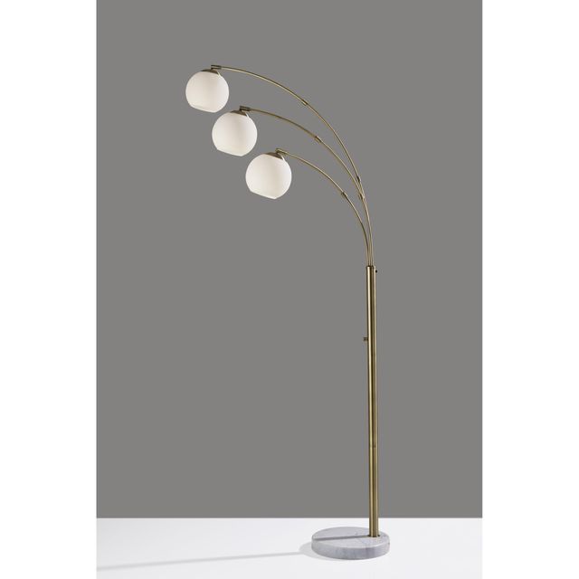 Adesso® Remi Antique Brass Arc Lamp-1
