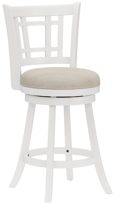 HH2 Home Fairfox White Swivel Counter Stool-0