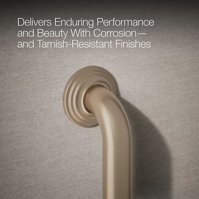 KOHLER® Traditional Vibrant Brushed Bronze 24" Grab Bar-4
