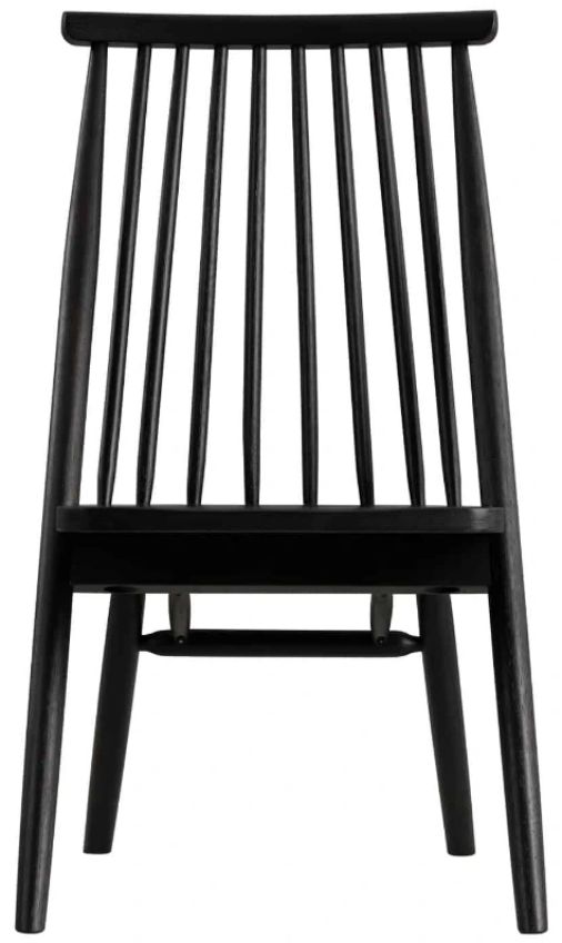 Intercon Arcadia Black Rake Back Windsor Chair-2