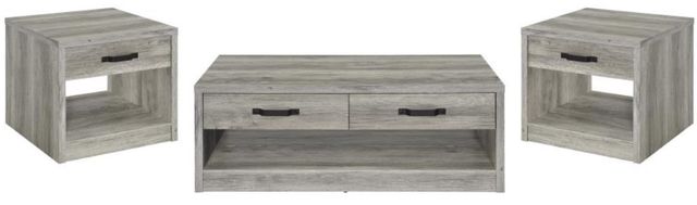 Coaster® Felix 3-Piece Gray Driftwood Occasional Table Set-0
