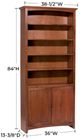 Whittier Wood® Furniture Customizable McKenzie 36" x 84" Bookcase with Doors-1