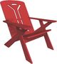 Unwasted® Long Pause Red Plastic Outdoor Accent Chair-0